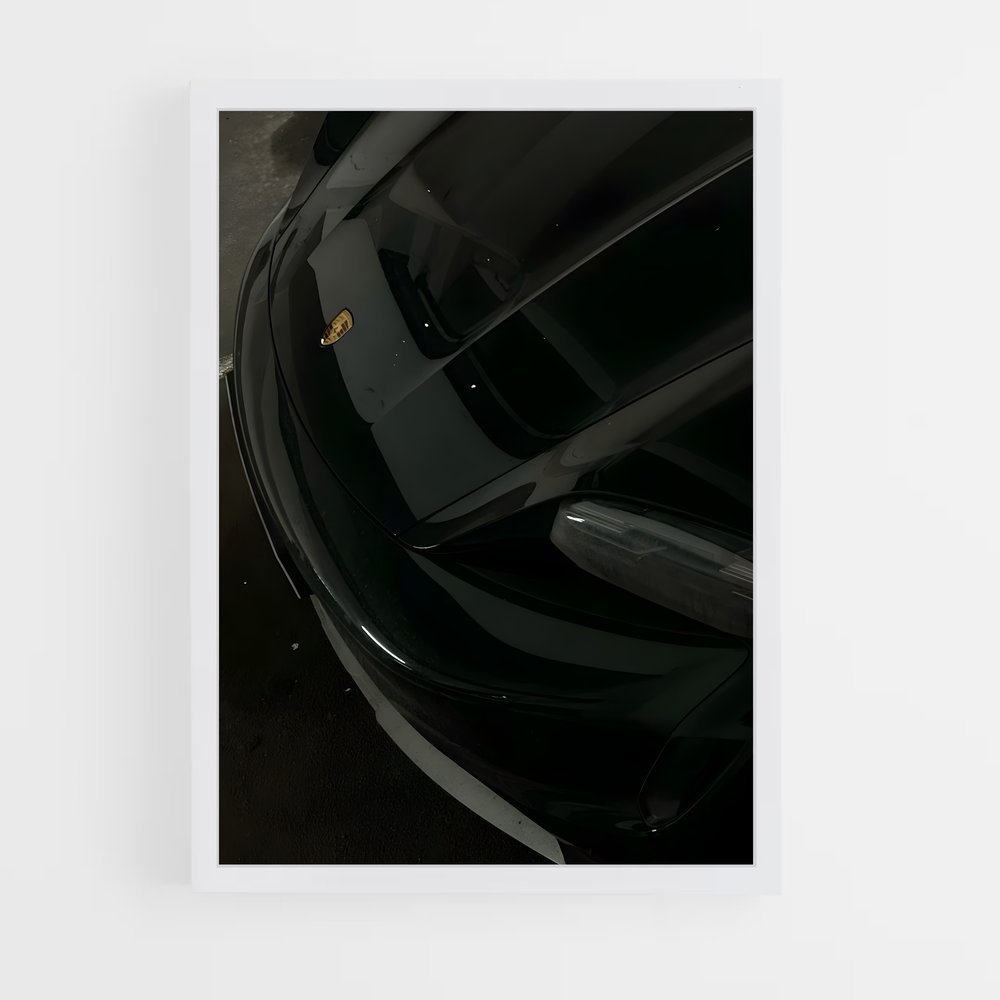 Poster Noir Électrique – affiche Porsche (vue 3)